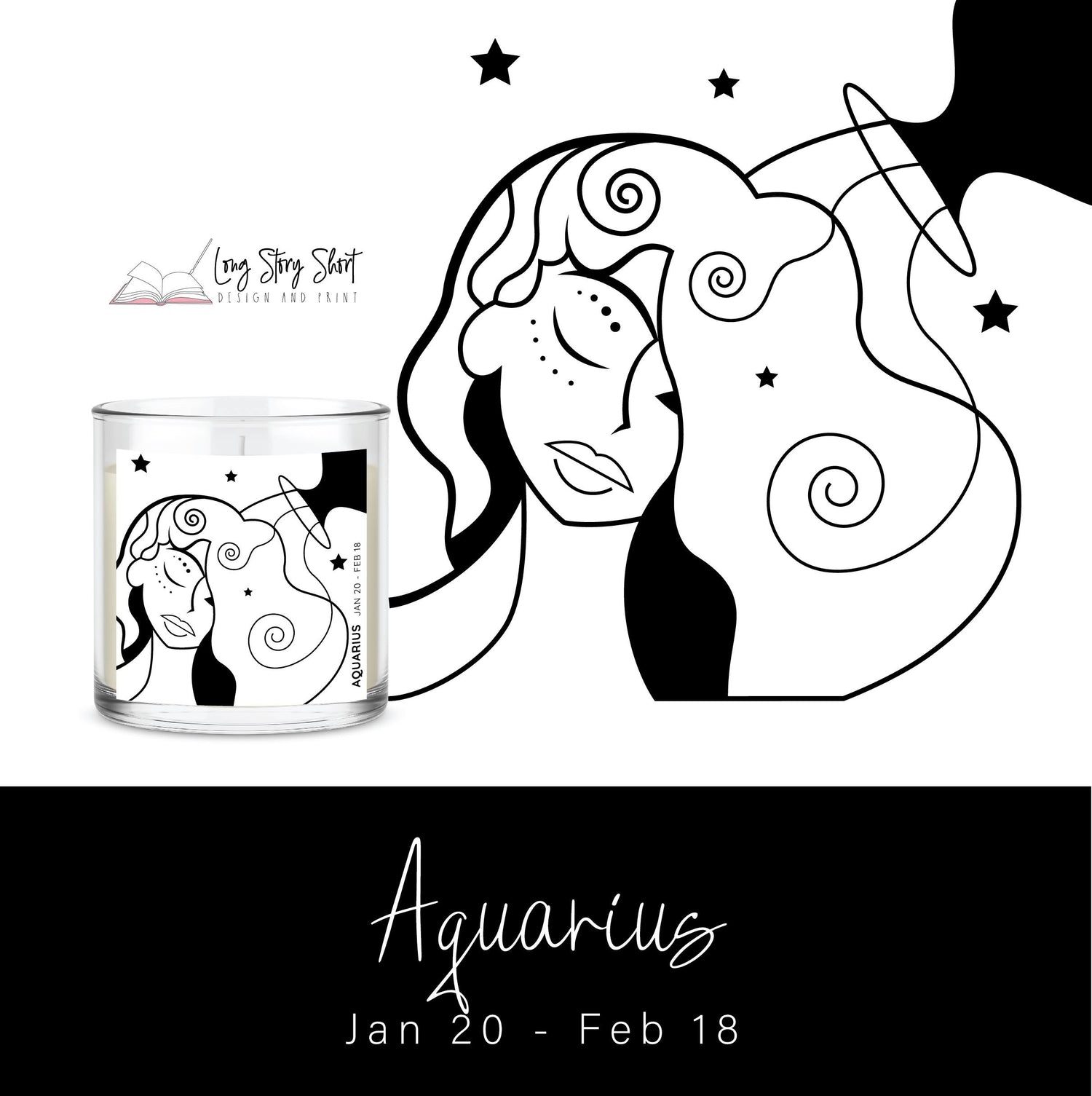 The Zodiac Girl Black Edition Vinyl Label Pack Foil