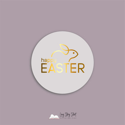 Happy Easter Pastel Vinyl Label Pack (Round) Matte/Gloss/Foil