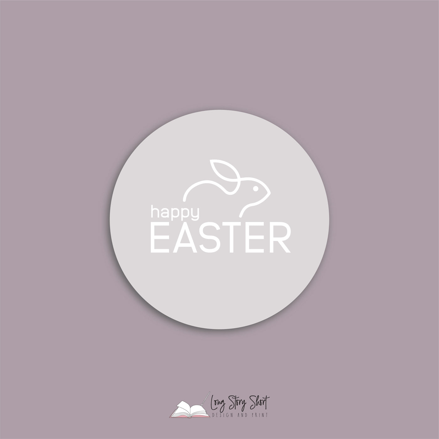 Happy Easter Pastel Vinyl Label Pack (Round) Matte/Gloss/Foil