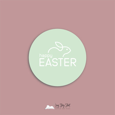 Happy Easter Pastel Vinyl Label Pack (Round) Matte/Gloss/Foil