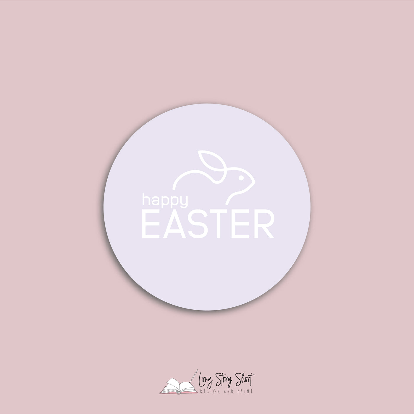 Happy Easter Pastel Vinyl Label Pack (Round) Matte/Gloss/Foil