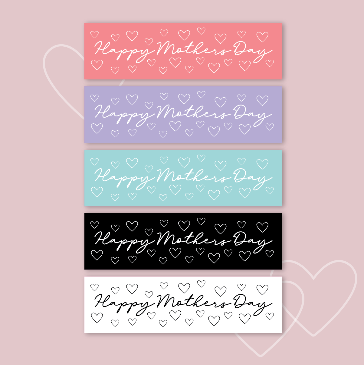 Matte/Gloss The Jewel Mothers Day Collection Hearts Slim Labels