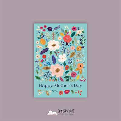 Floral Art Mothers Day Vinyl Label Pack FIVE