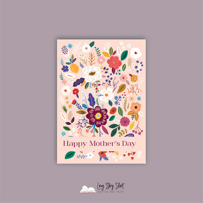 Floral Art Mothers Day Vinyl Label Pack SIX