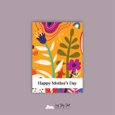 Floral Art Mothers Day Vinyl Label Pack SIXTEEN