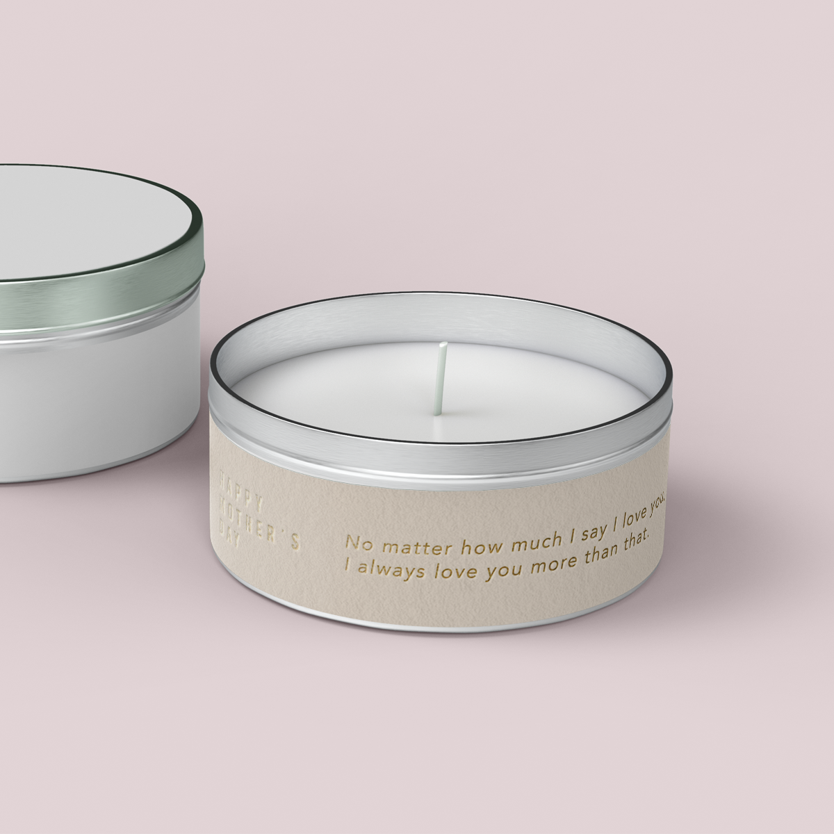 Minimalist Collection Mothers Day - Design Eight - Travel Tin Wrap - FOIL