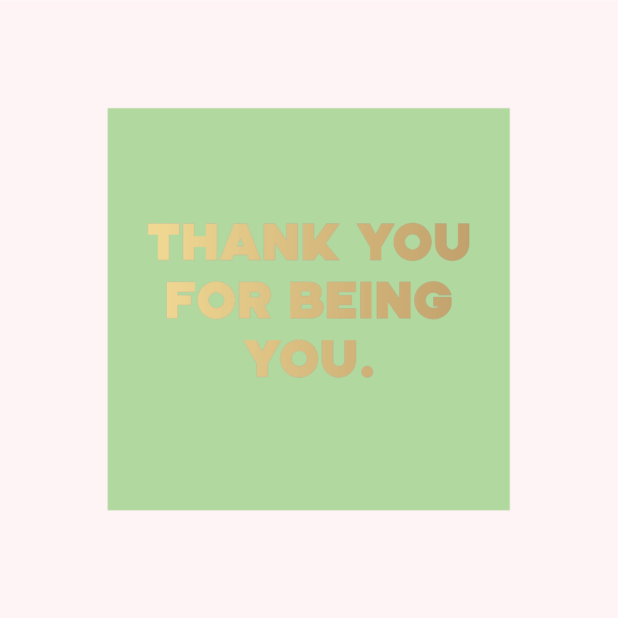 ColourPop Collection - Greetings Edition - Thankyou for being you - SQUARE - FOIL