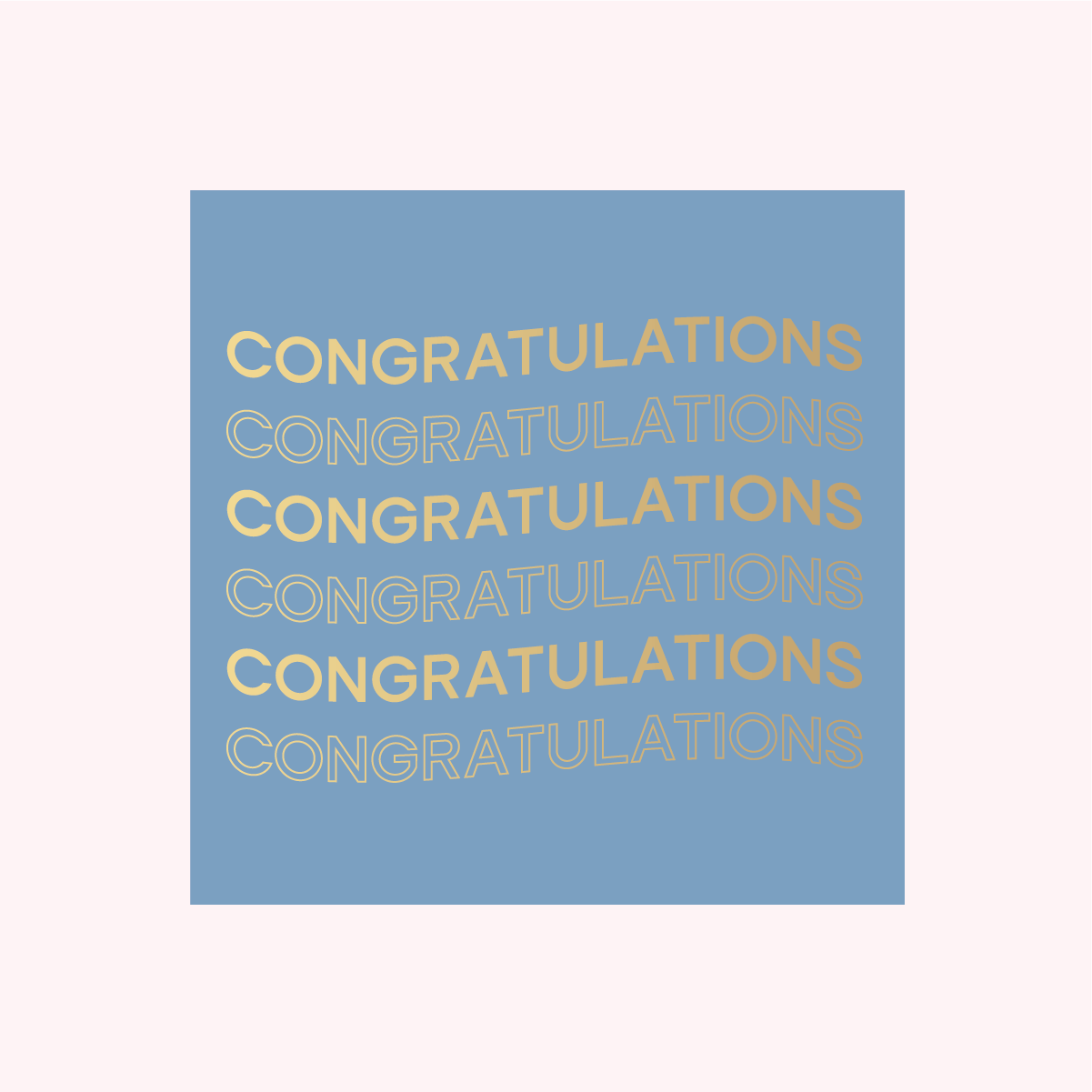 ColourPop Collection - Greetings Edition - Congratulations - SQUARE - FOIL