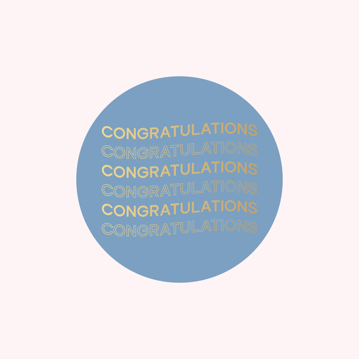 ColourPop Collection - Greetings Edition - Congratulations - ROUND - FOIL