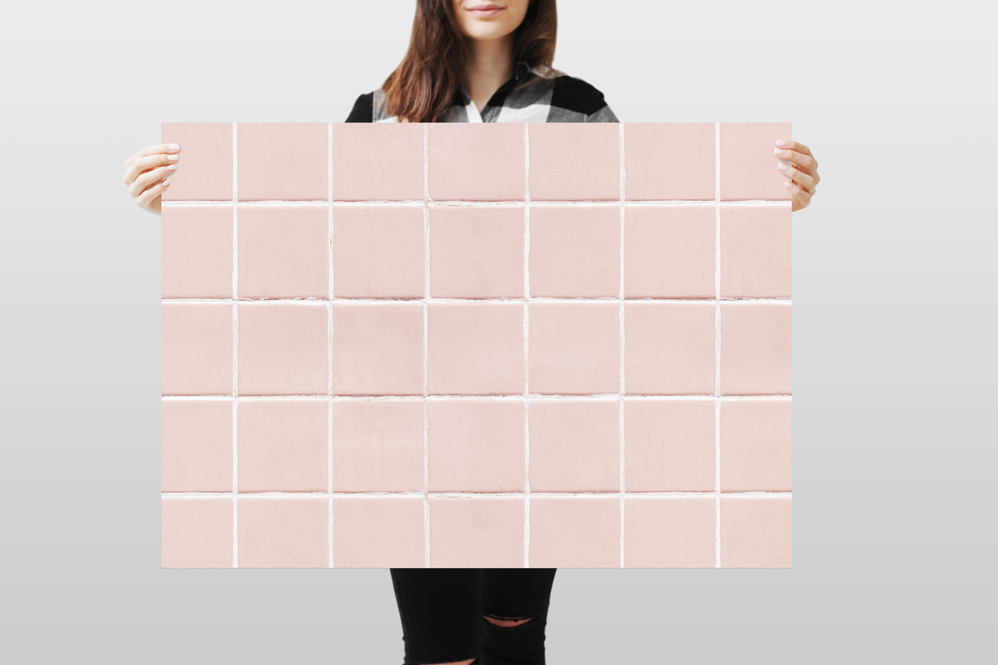 Photography Backdrop - Pink Tiles