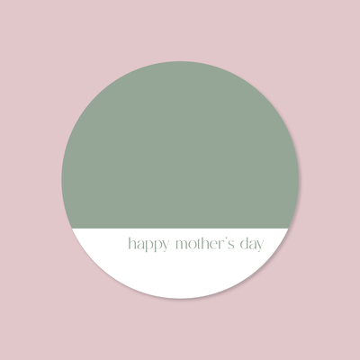Minimalist Collection Mothers Day - DESIGN TEN -  ROUND - FOIL