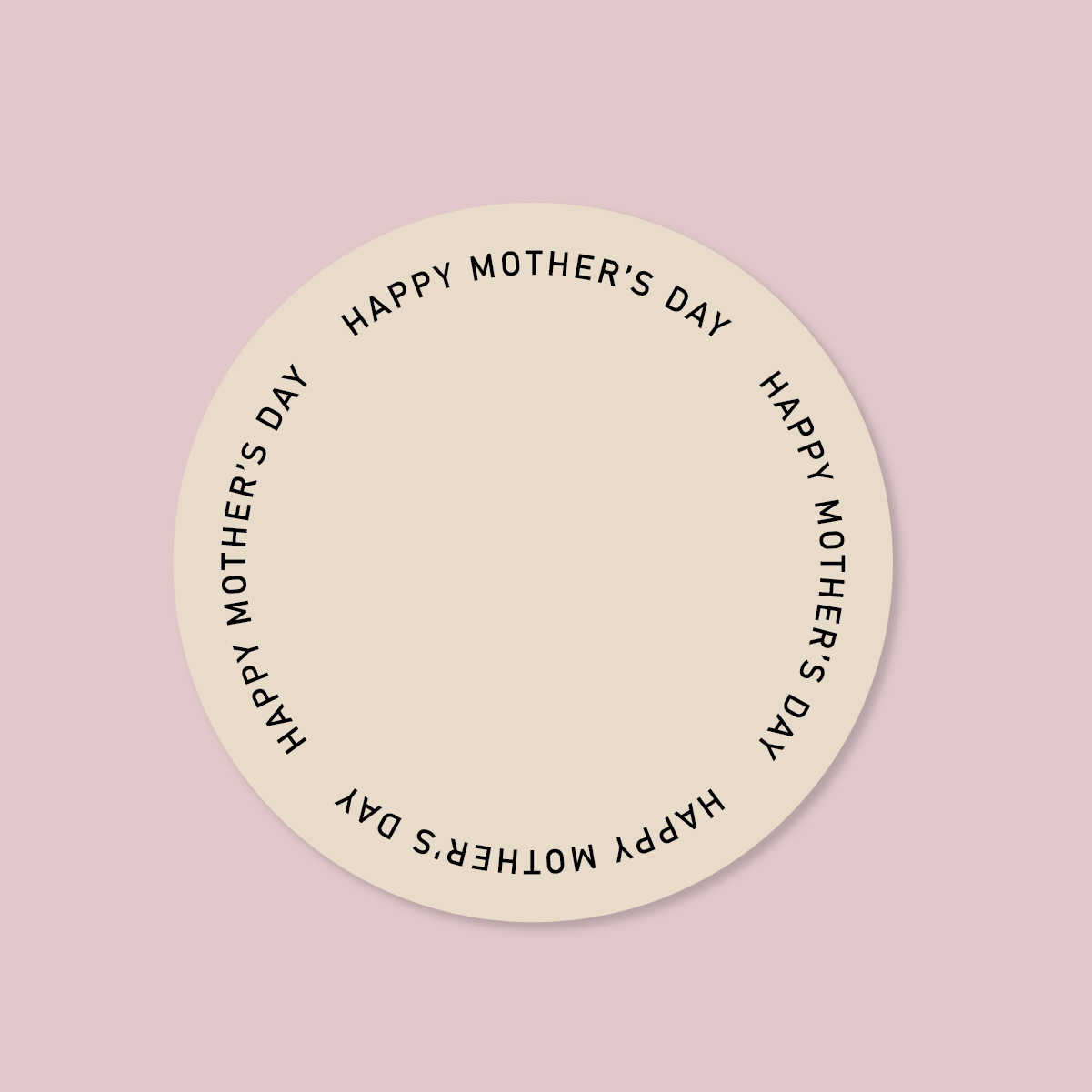 Minimalist Collection Mothers Day - DESIGN TWO -  ROUND - FOIL