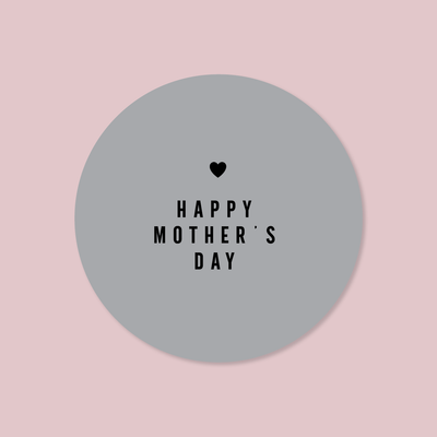 Minimalist Collection Mothers Day - DESIGN SIX -  ROUND - FOIL