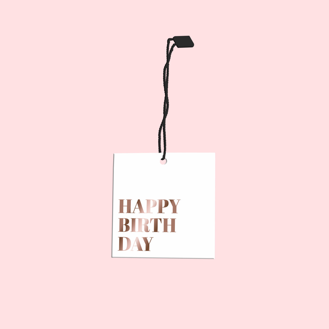 Rose Gold Foiled Swing Tag - Happy Birthday