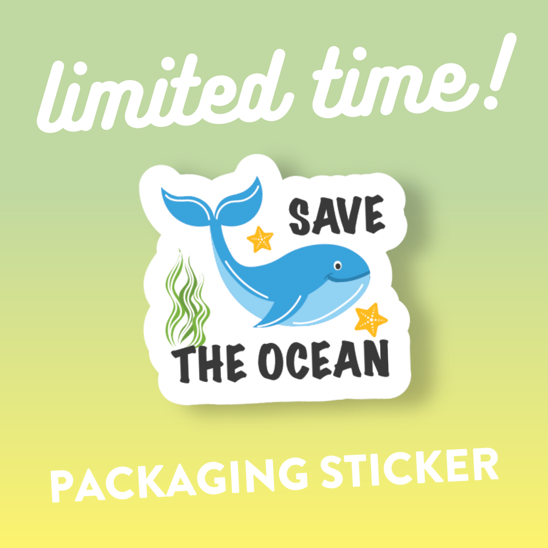 'Save the Ocean' Packaging Labels (Eco Matte Vinyl)