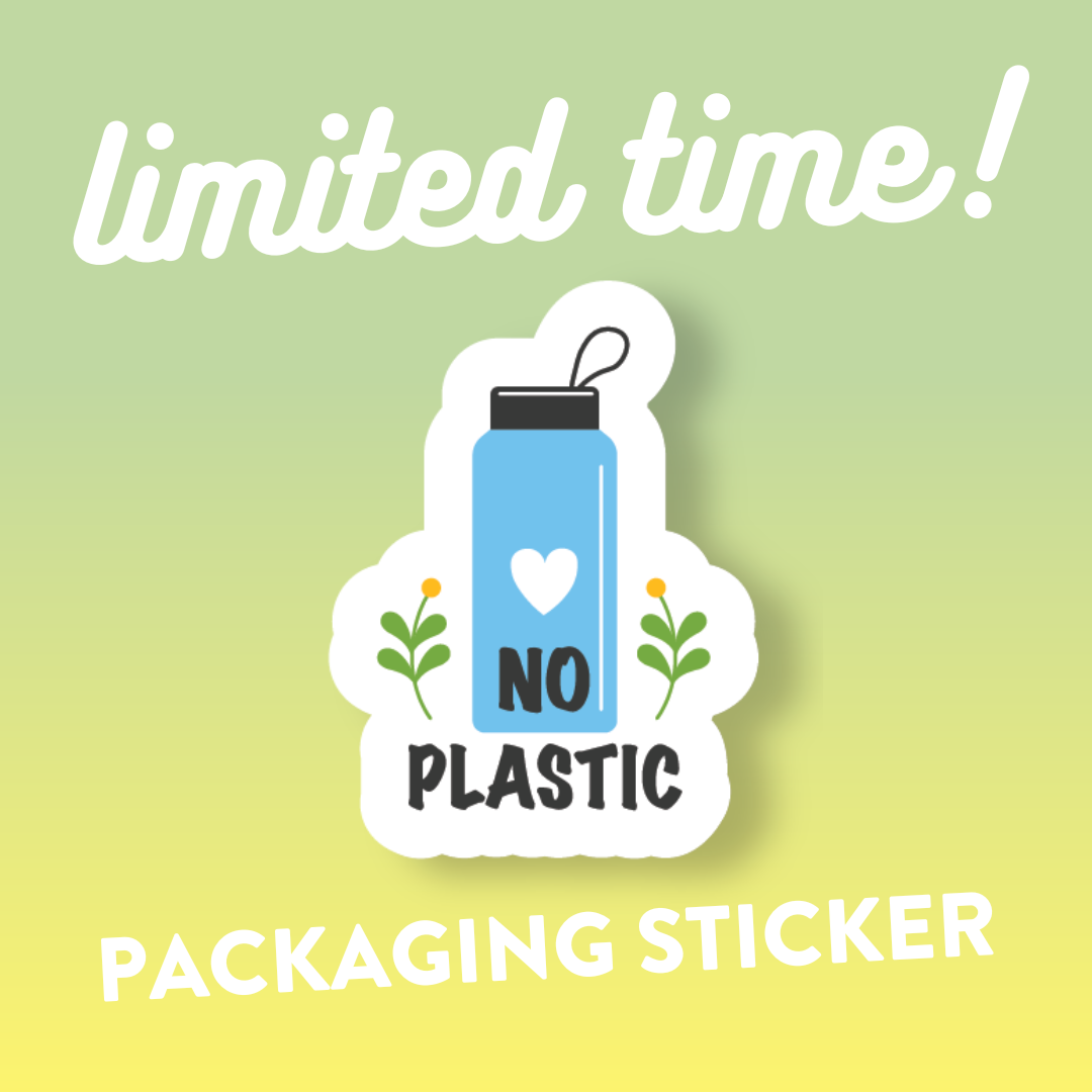 No Packaging Sticker 'NO PLASTIC' Packaging Labels (Eco Matte Vinyl) – Long Story Short ...