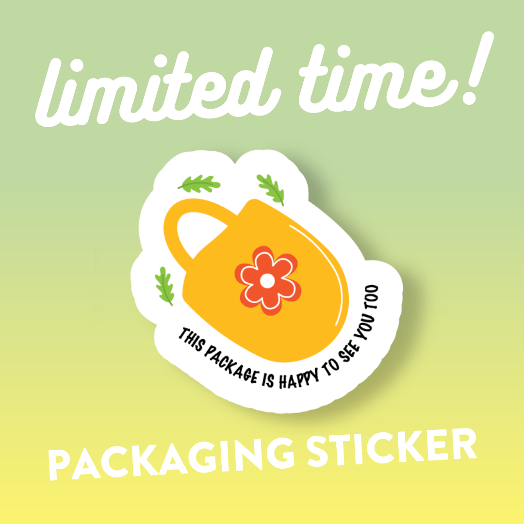 'This Package is happy to see you too' Packaging Labels (Eco Matte Vinyl)