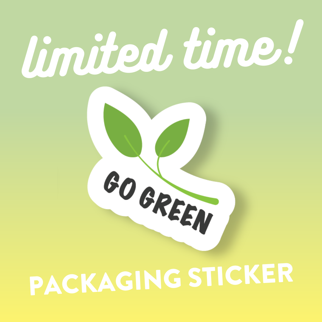'Go Green' Packaging Labels (Eco Matte Vinyl)