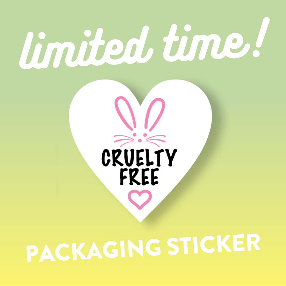 'Cruelty Free' Packaging Labels (Eco Matte Vinyl)