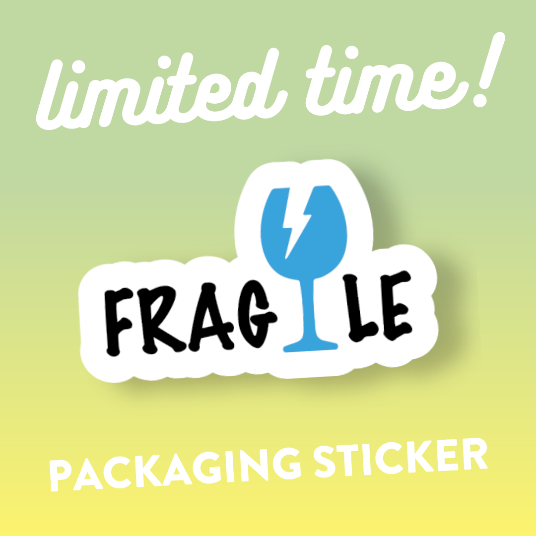 'Fragile' Packaging Labels (Eco Matte Vinyl)