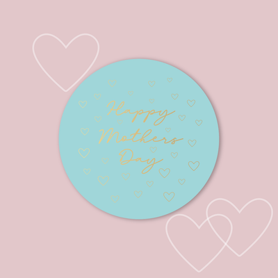 FOIL The Jewel Mothers Day Collection Hearts Round Labels