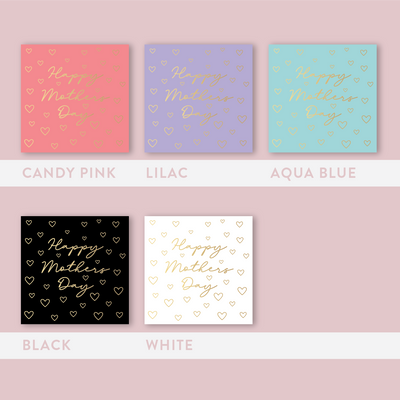 FOIL The Jewel Mothers Day Collection Hearts Square Labels