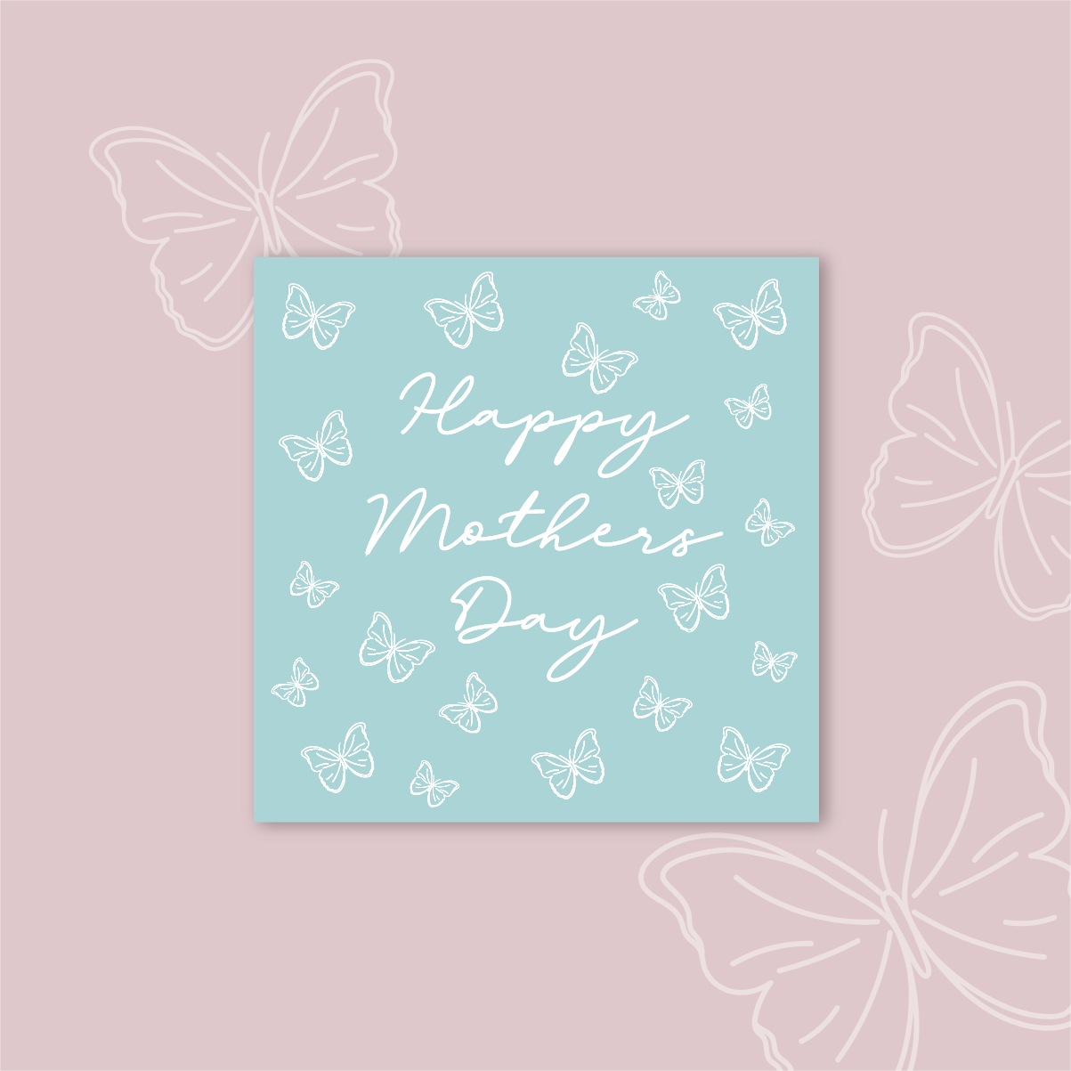 Matte/Gloss The Jewel Mothers Day Collection Butterflies Square Labels