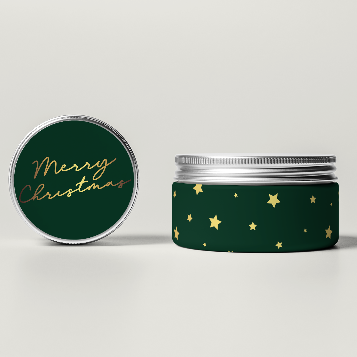 FOILED The Jewel Christmas Collection - Stars Travel Tin Set (Lid and Wrap Label) Mystic