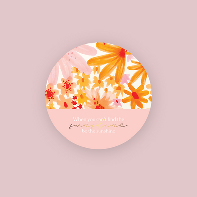 Jess Walker Affirmation Quote Vinyl Label Pack FOUR (ROUND) FOIL