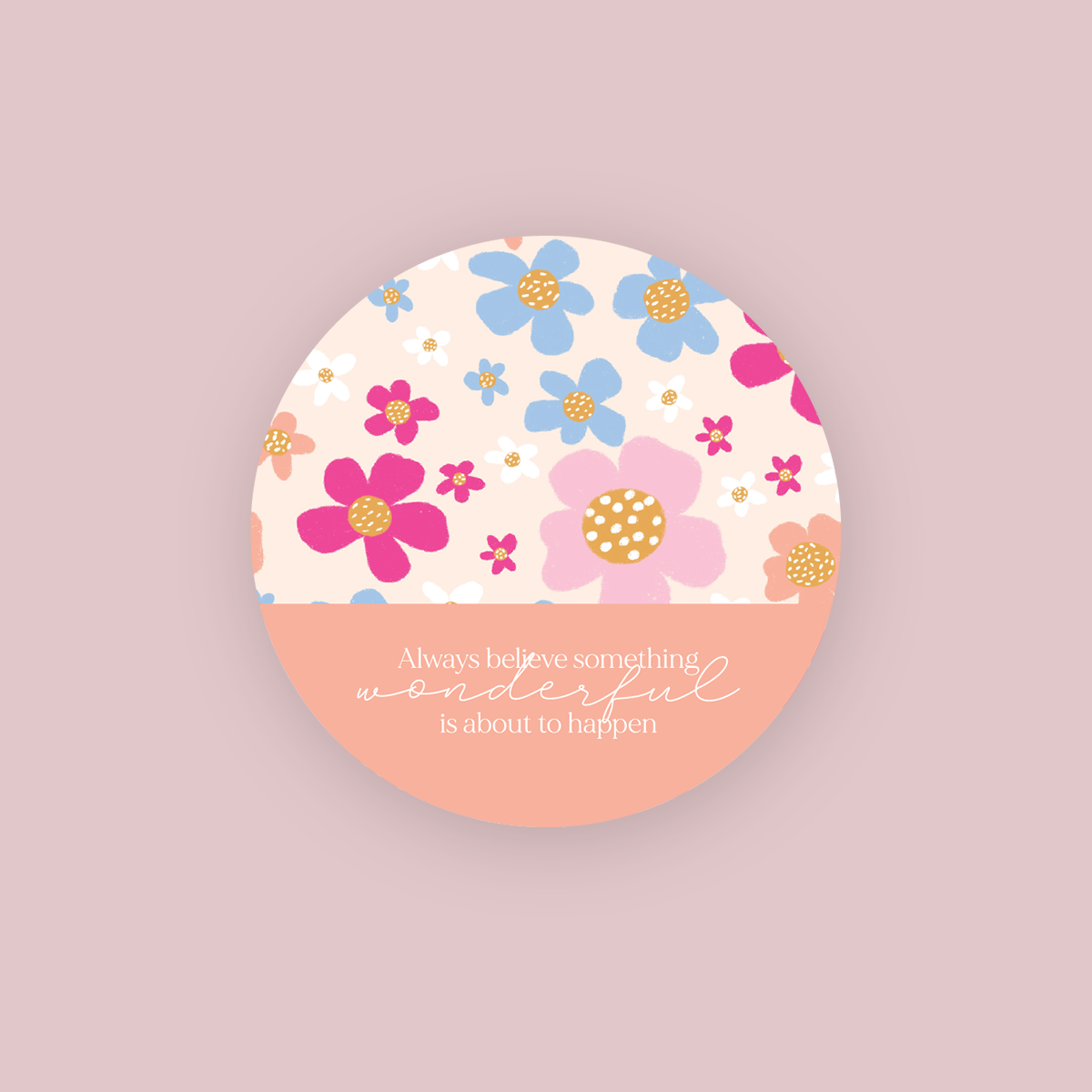Jess Walker Affirmation Quote Vinyl Label Pack TWO (ROUND) Gloss/Matte