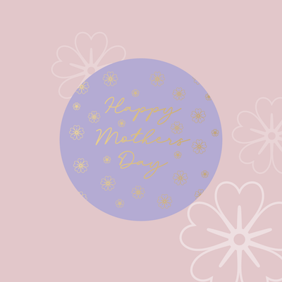 FOIL The Jewel Mothers Day Collection Floral Round Labels