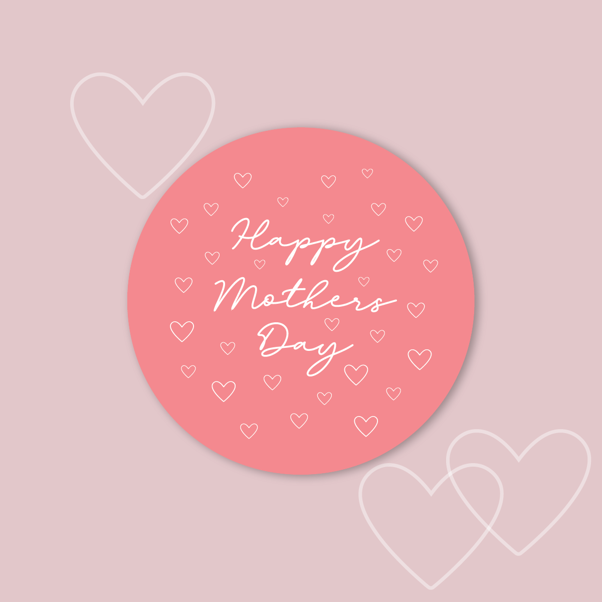 Matte/Gloss The Jewel Mothers Day Collection Hearts Round Labels