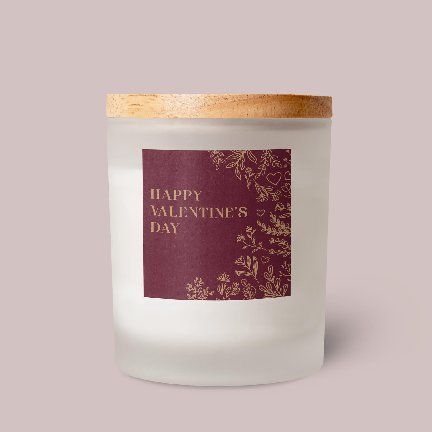 Happy Valentine's Day Floral Square Vinyl Label Pack