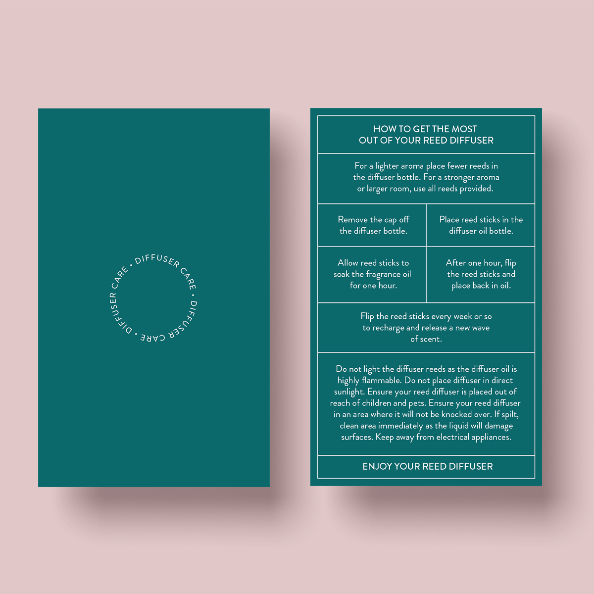 The Dusty Earth Collection - Reed Diffuser Care Card