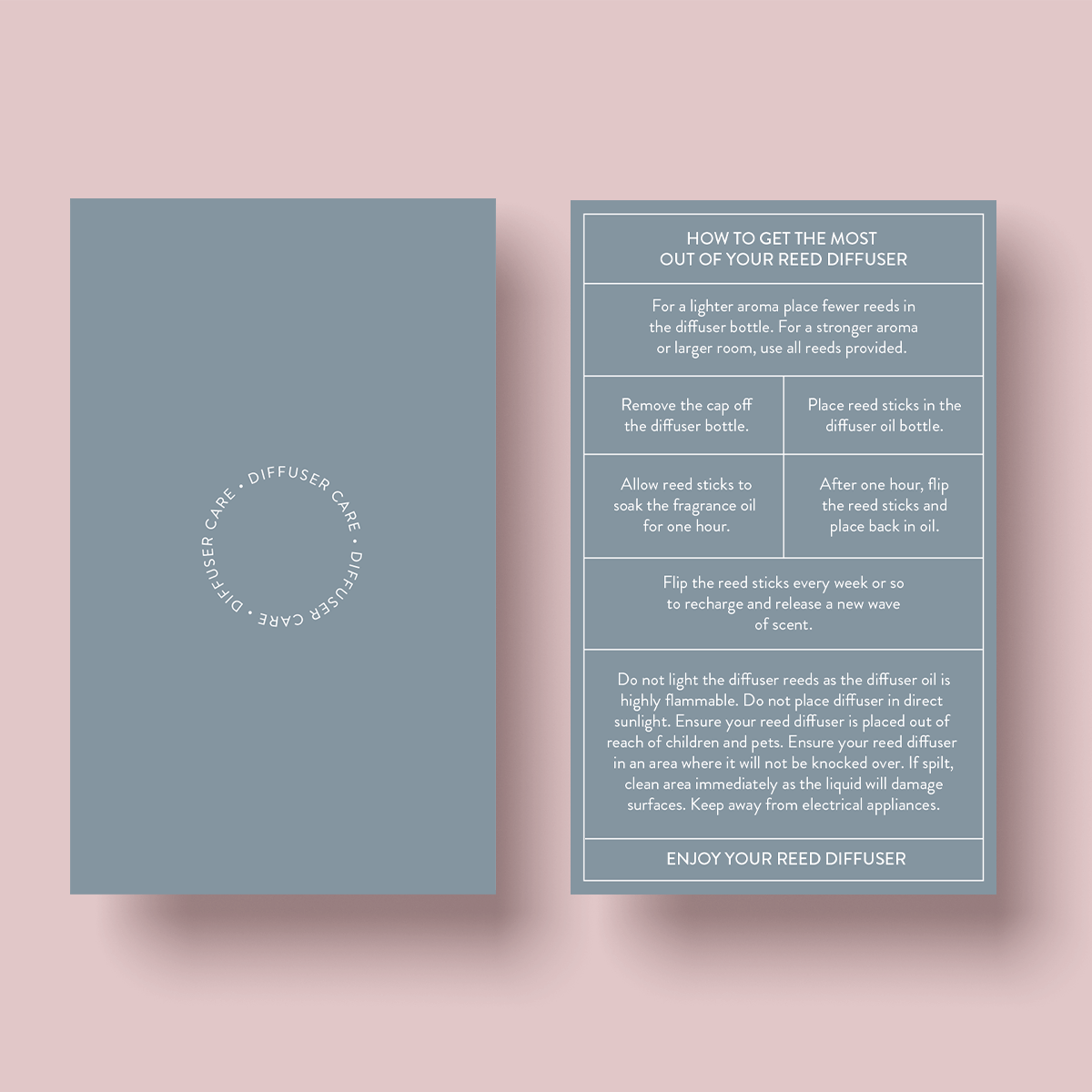 The Dusty Earth Collection - Reed Diffuser Care Card