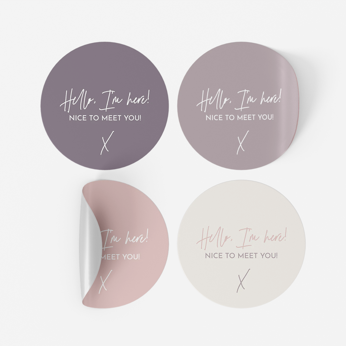 Hello I'm here Vinyl Label Pack