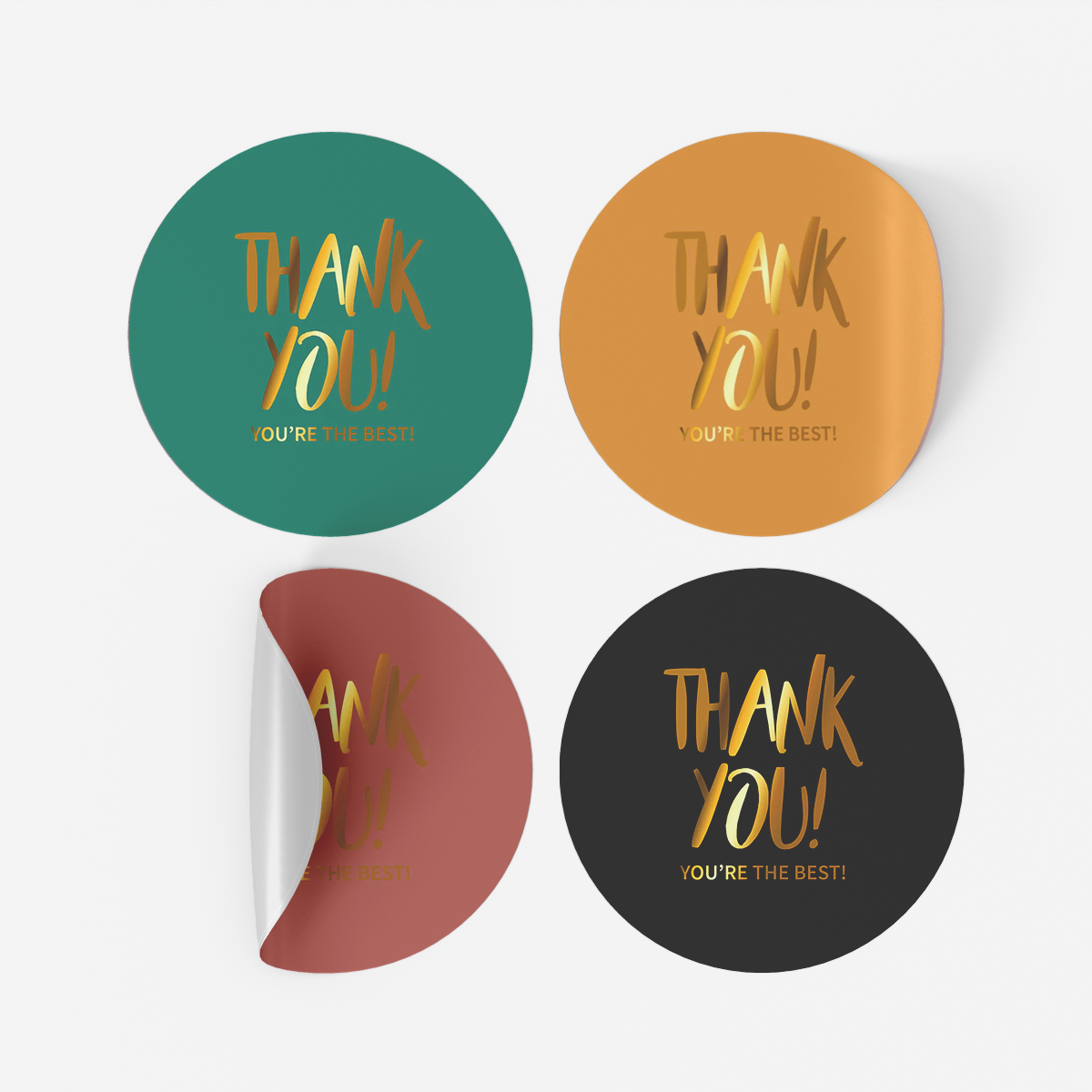 FOILED Thank you! You're the Best! Vinyl Label Pack