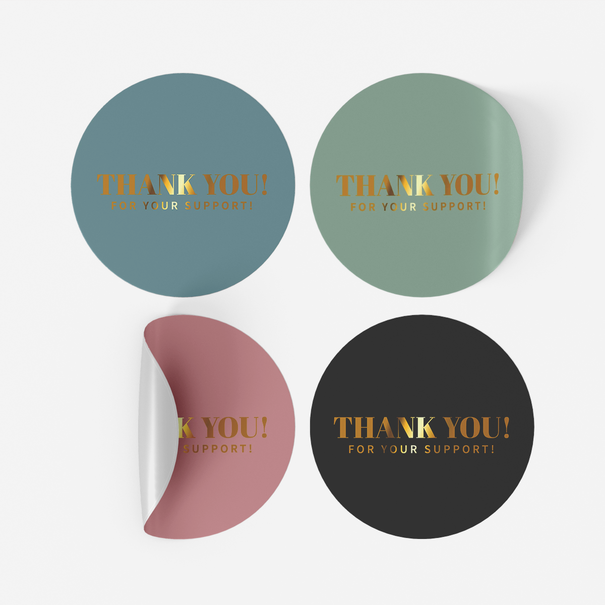 FOILED Thank you for your support Vinyl Label Pack