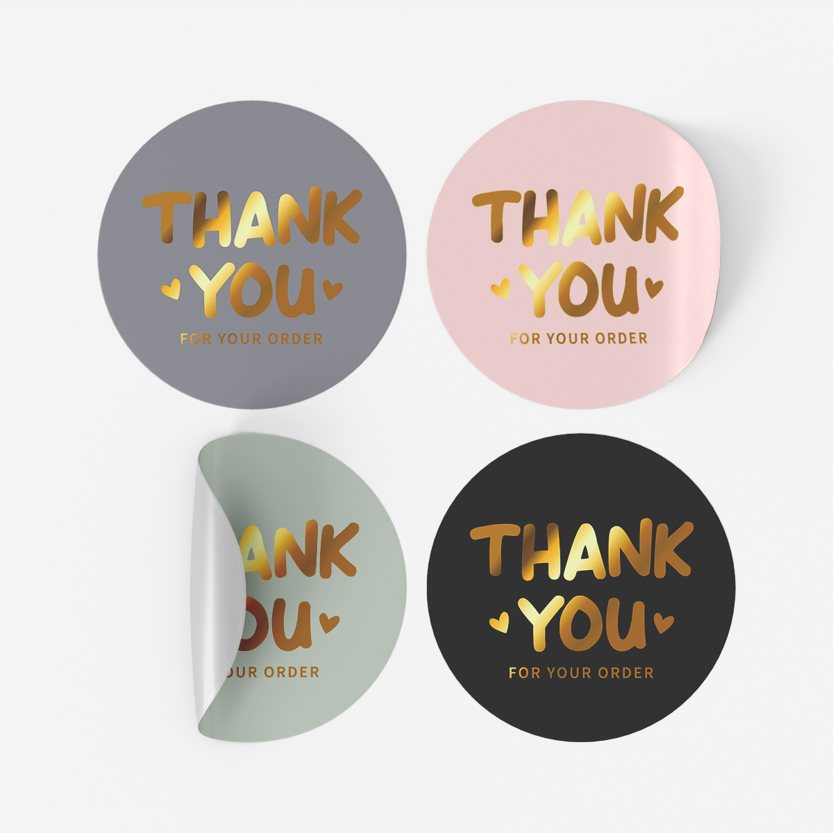 FOILED Thank you for your order Vinyl Label Pack