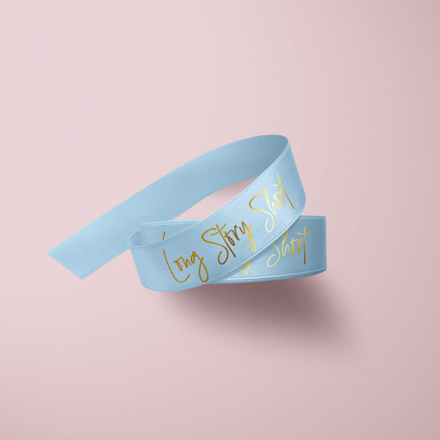 Custom Printed Ribbon - Baby Blue x 50 meters