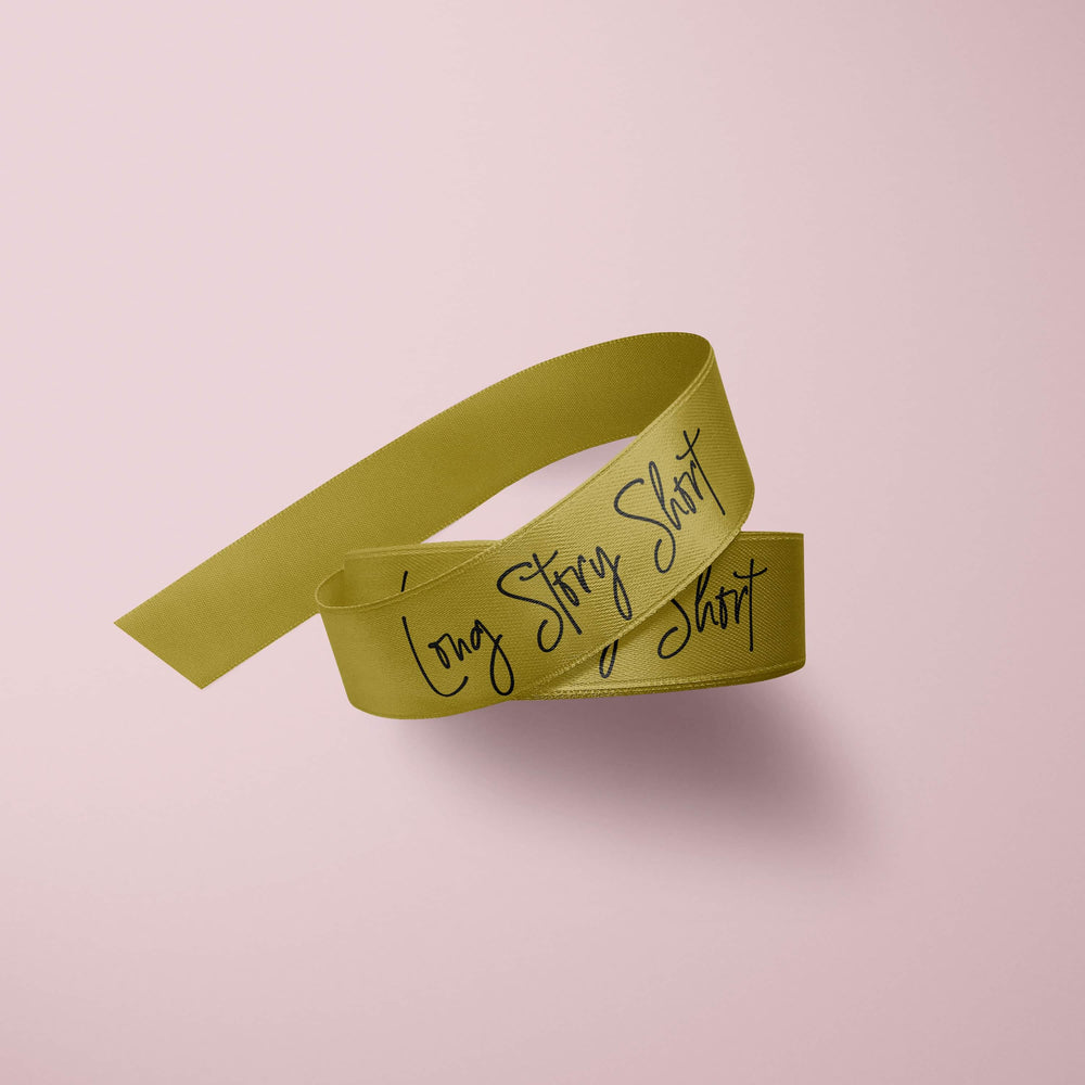 Custom Printed Ribbon – Long Story Short Design and Print